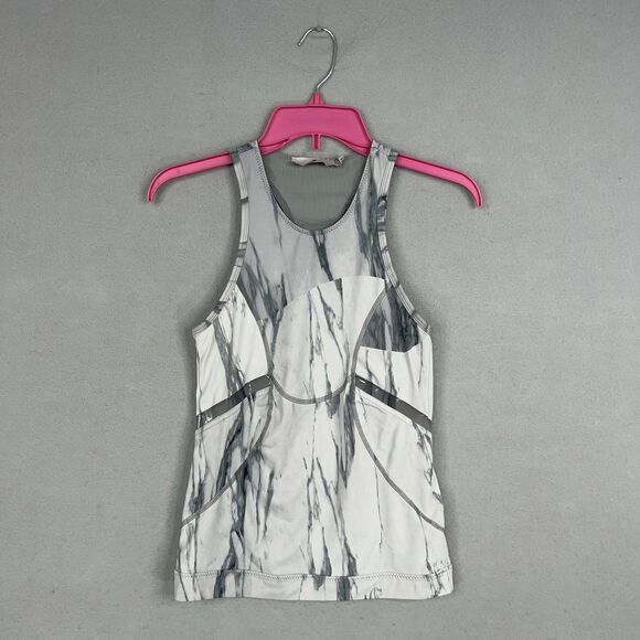 Adidas by Stella McCartney Tops - Adidas Stella McCartney Tank Top Womens Small Gray Marble Racerback Athletic Gym